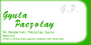 gyula paczolay business card